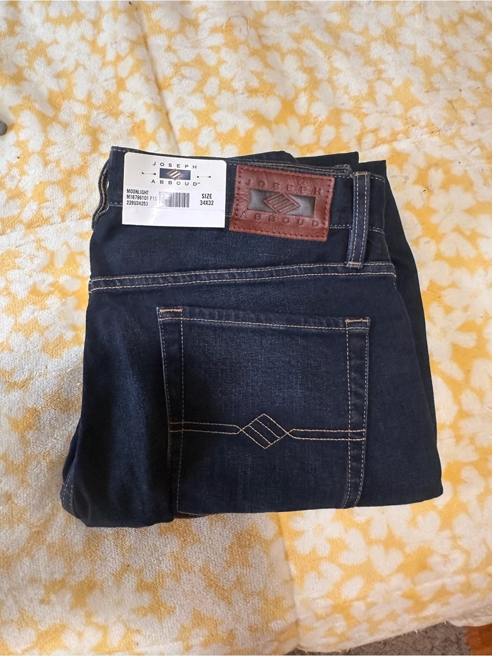Joseph Abboud Dark Indigo Slim Straight Jeans